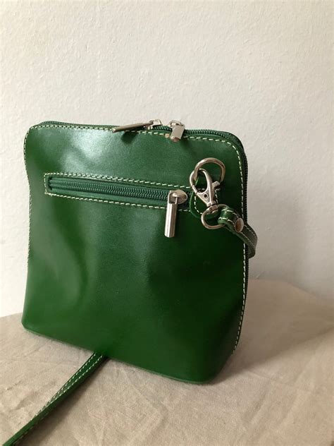 green leather crossbody bag